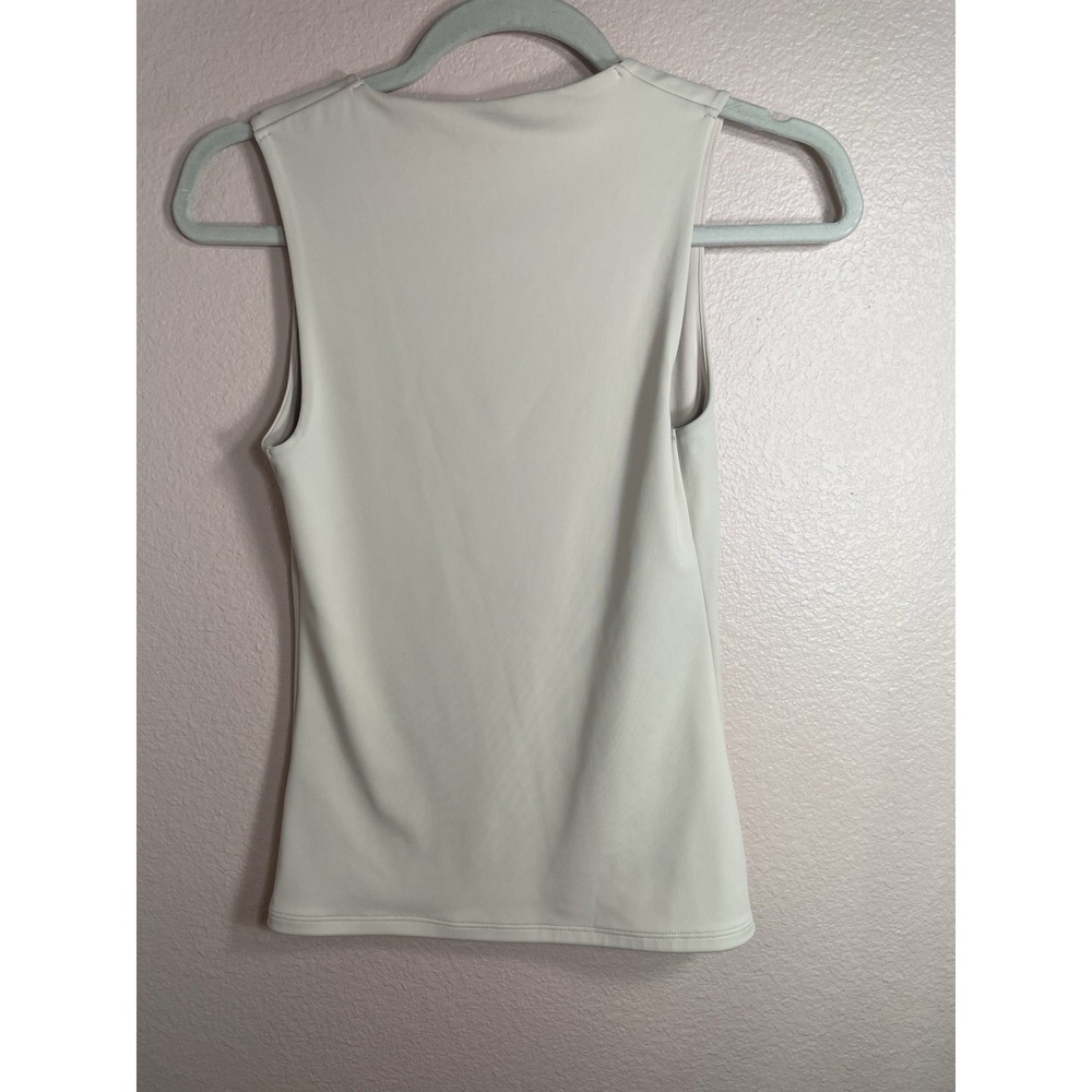 Express Body Contour Tank Top XS Beige Sleeveless Stretch Fitted Basic - Picture 6 of 8